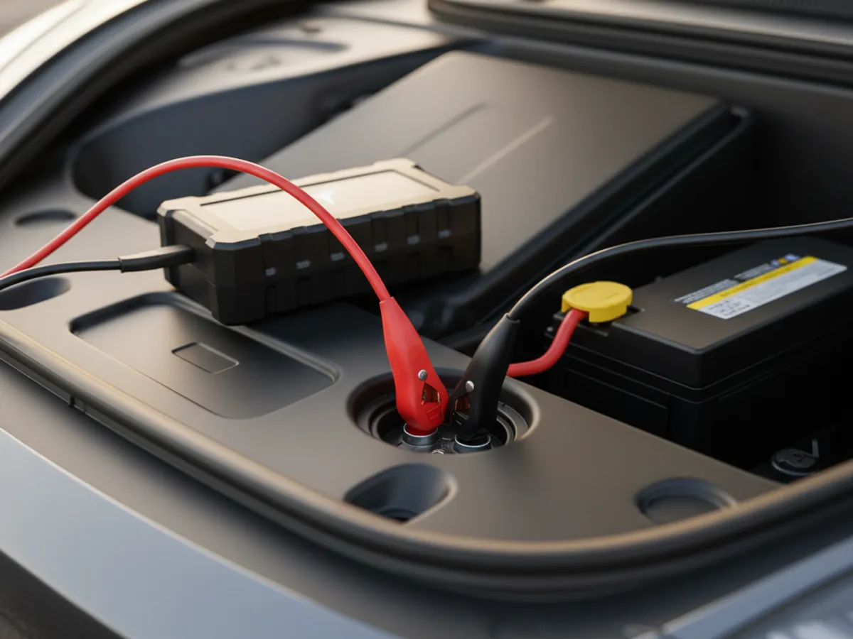 Tesla 12V Battery Jump support for an EV driver in Los Angeles County